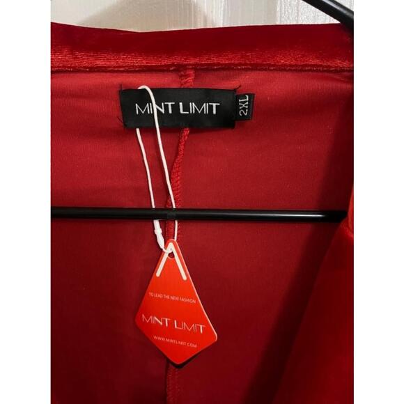 26) Mint Limit Red Velvet Blazer Size 2XL NWT - Picture 7 of 9